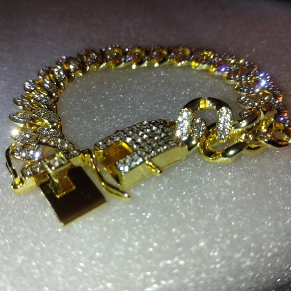 Iced out Men's bracelet with Top Notch cubic zirconia stones - Picture 4 of 5